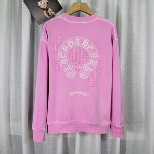 Chrome Hearts Pink Long-Sleeved Sweatshirt